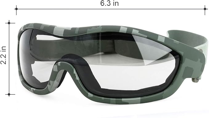 Viriber Motorcycle Goggles - UV Protective Outdoor Glasses, Dust-proof Combat Goggles, Military Sunglasses - Camouflage