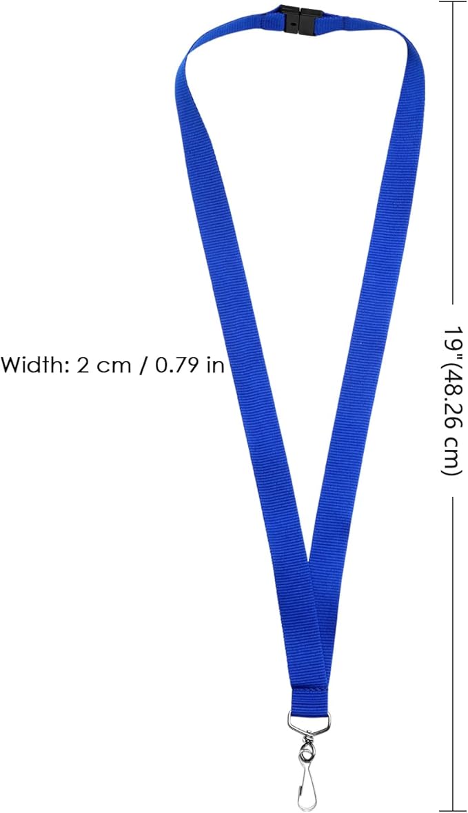 24-Pack Breakaway Lanyards, Polyester Neck Straps for ID Cards, Keys, Office, School & Events
