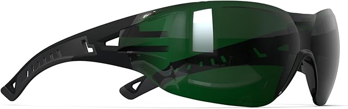 Safety Glasses with Clear Wraparound Lenses and Vented Frame