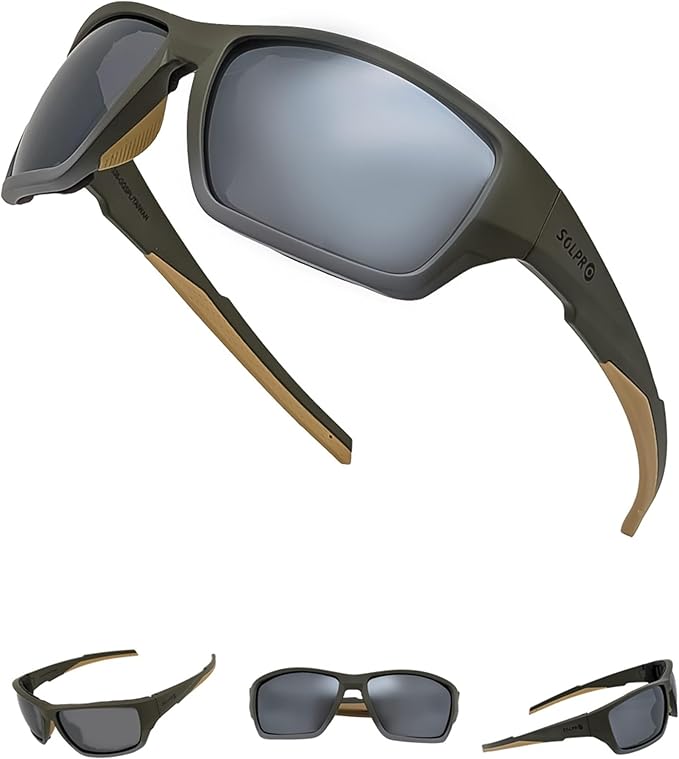 Polarized Riding Sunglasses Foam Padded Wraparound Fit Men Women Motorcycle Driving Running Cycling Fishing