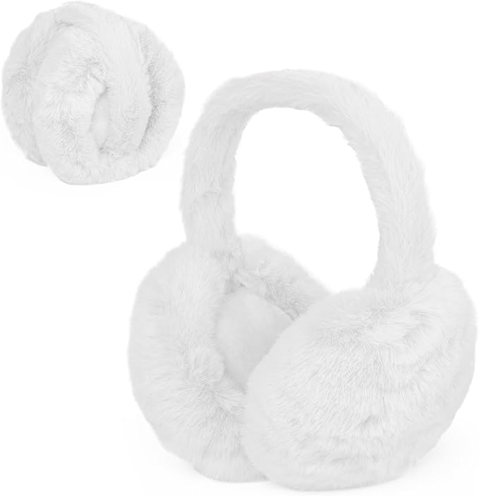 1 Pcs Headband Winter, Ear Muffs for Women & Men, Foldable Fluffy Earmuffs with Headband, Headband Winter