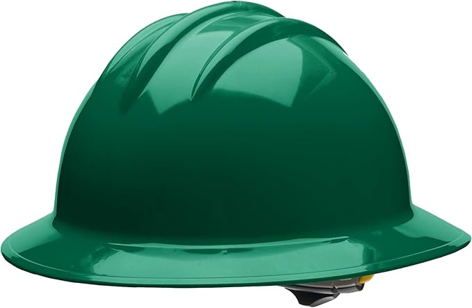 Bullard 3-Rib C34 Full Brim Safety Hard Hat with Spacious Shell, 6-Point Ratchet Suspension, and Cotton Brow Pad