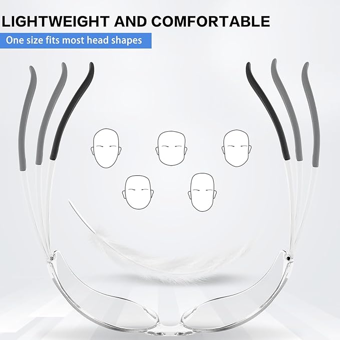 Safety Glasses Bulk of 100,ANSI Z87.1 Eye Protection Goggles with Scratch and Impact Resistant for Construction and Laboratory