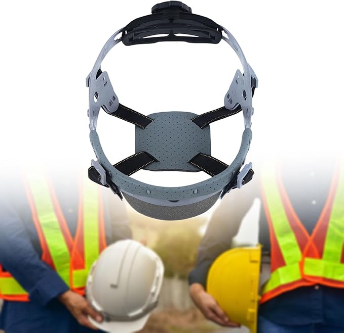 Replacement Suspension Hat Liner Insert Easy to Use Adjustable Knob Fixation Gray Gifts Helmet Insert Helmet Accessory, 4 Point Suspension