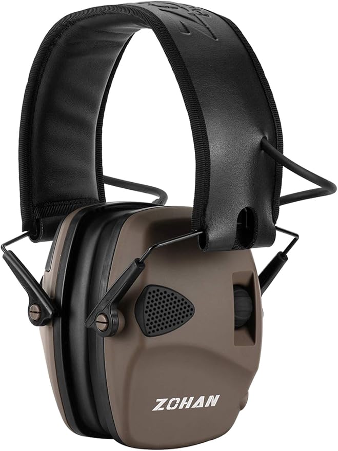 ZOHAN EM054 Electronic Shooting Ear Protection with Sound Amplification, Slim Active Noise Reduction Earmuffs for Gun Range