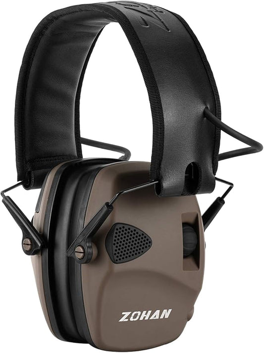 ZOHAN EM054 Electronic Shooting Ear Protection with Sound Amplification, Slim Active Noise Reduction Earmuffs for Gun Range