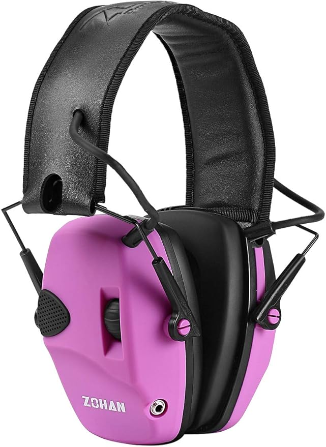 ZOHAN EM054 Electronic Shooting Ear Protection with Sound Amplification, Slim Active Noise Reduction Earmuffs for Gun Range