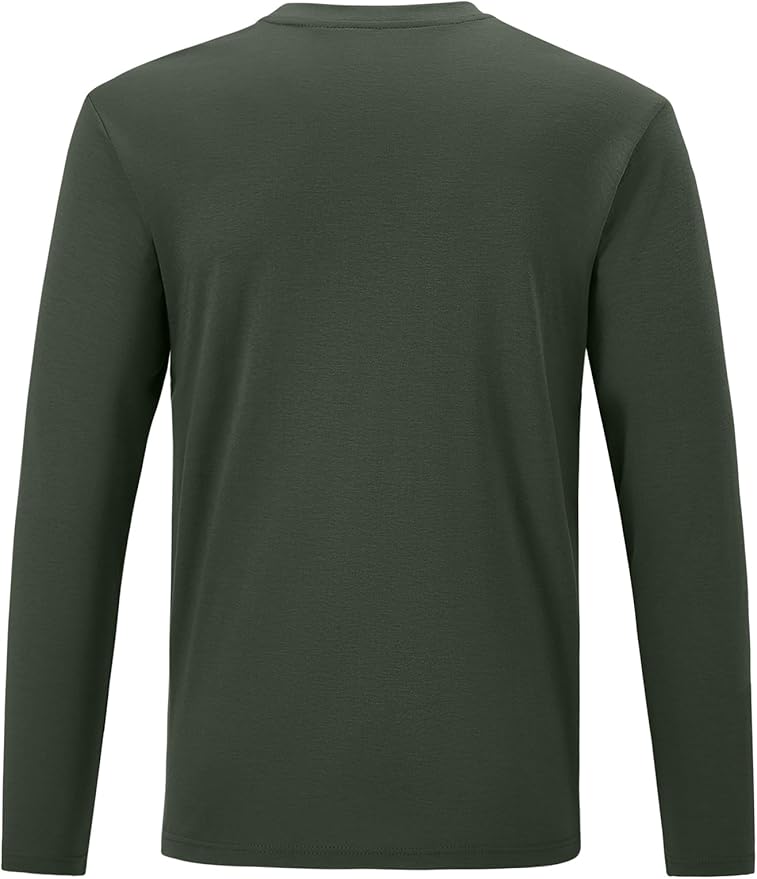 Men's Green Large Regular Fit 5.5oz 100% Cotton Long Sleeve FR Shirt for Work & Outdoor Activities