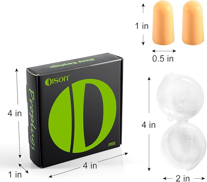 10Pairs Foam Earplugs, Noise Cancelling Ear Plugs for Sleeping Hearing Protection for Shooting Range, Work, Travel,Concert