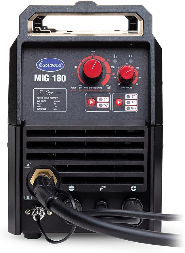 Eastwood 180 Amp MIG Welder Machine Dual Voltage 110V 220V with Spool Gun for Steel & Aluminum