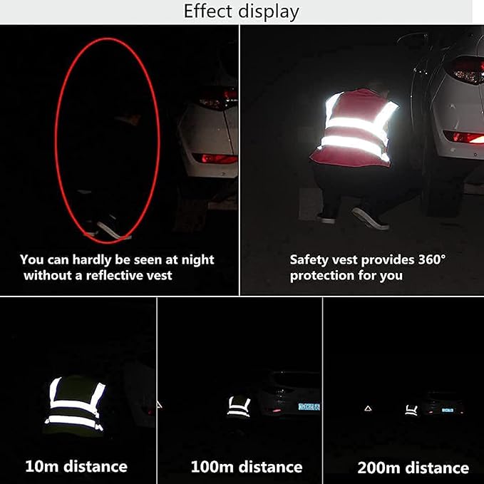Tydon Guardian Reflective Safety Vest for Women Men High Visibility Security With Pocket Zipper Front Meet ANSI/ISEA Standard