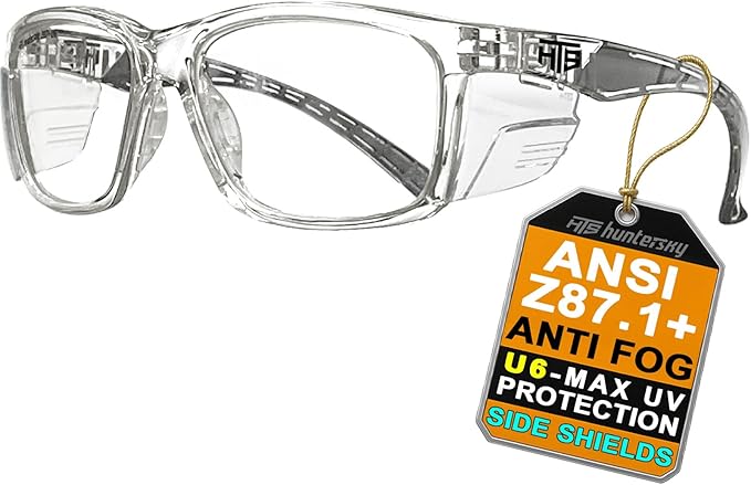 E60 Anti-Fog Safety Glasses with Side Shields ANSI Z87 Eye Protection lab chemistry goggles Optical Eyeglass