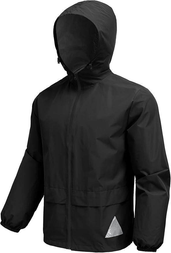 COOFANDY Men's Rain Suit 2 Piece Waterproof Breathable Rain Gear Lightweight Rain Jacket Pants Rainwear Suit