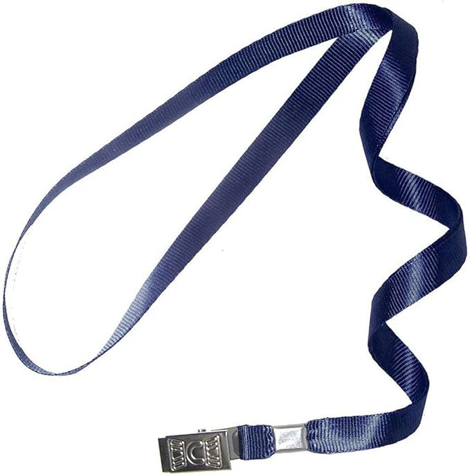 Bird Fiy Black Lanyards 100 Pack 34" Premium Lanyard Bulldog Clips Bulk Nylon Flat Lanyard with Badge Clip