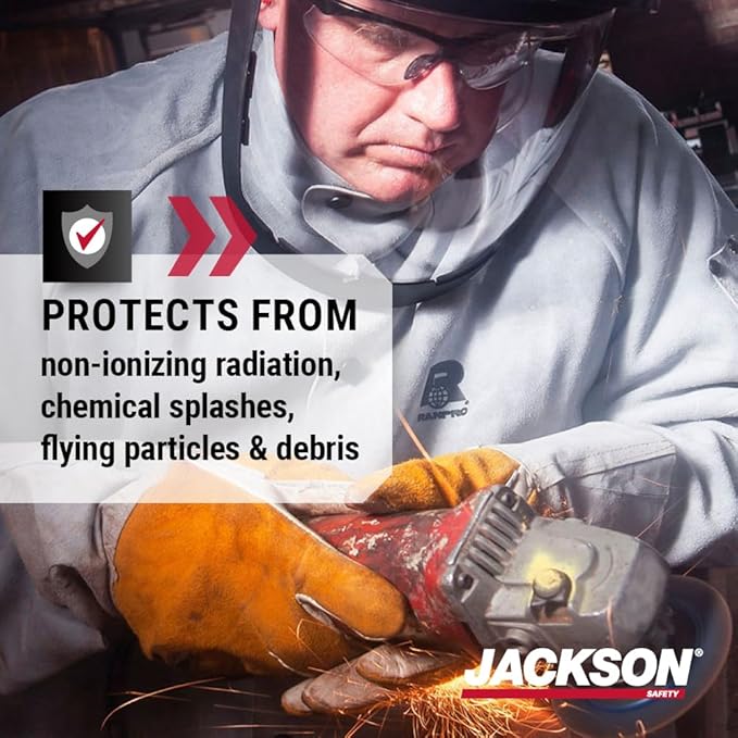 Jackson Safety QUAD 500 Face Shield - Anti-Fog Window with Chin Guard - ANSI Z87.1 & OSHA - (Multiple Styles & Headgears)
