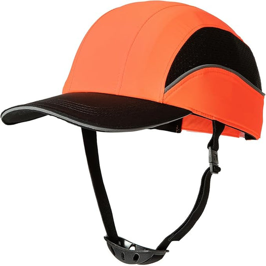 TIHEEN Unisex Safety Bump Cap, Baseball Hat Style with Reflective Stripes Lightweight and Breathable Hard Hat Head Protection Cap