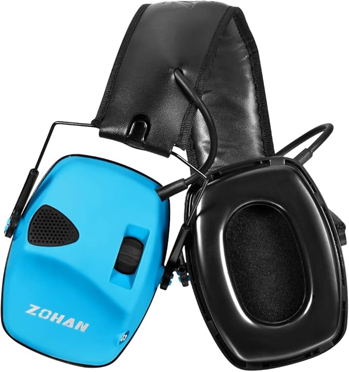 ZOHAN EM054 Electronic Shooting Ear Protection with Sound Amplification, Slim Active Noise Reduction Earmuffs for Gun Range