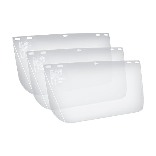 Blue Eagle Faceshield Replacement Visors (FC48N) | Clear | Edgeless | High Impact Extrusion-grade Polycarbonate | 3 PCS