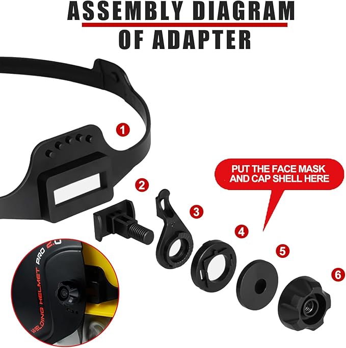 Universal Hard Hat Adapter Replacement Speedyloop Suspension, Adjustable Clip-On Bracket for Safety Helmets