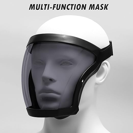 Anti-Fog Full Face Active shields Protection Visible Expression Transparent Breathable Comfortable Adults Reusable (Grey, 5PCS), JZY-0010