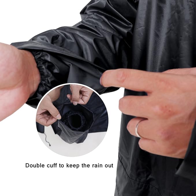Men's Rain Suit Lightweight Waterproof Protective Raincoats (Jackets and Pants) Rain Gear Workwear