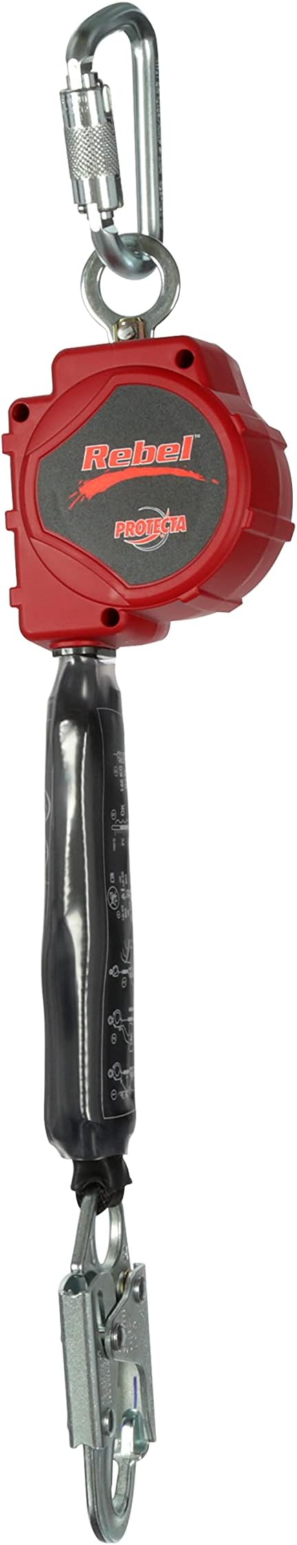 3M - 3100425 PROTECTA Rebel 11' Polyester Web Self-Retracting Lifeline, Black/Red