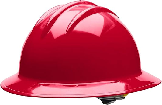 Bullard 3-Rib C34 Full Brim Safety Hard Hat with Spacious Shell, 6-Point Ratchet Suspension, and Cotton Brow Pad