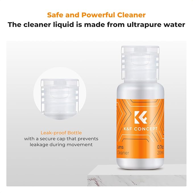 K&F Concept 12mm Micro Four-Thirds 4/3 Sensor Cleaning Swab*10 + 20ml Sensor Cleaner, M43 Camera Cleaning Kit for All Models of M4/3 Camera Sensors, Including M4/3 Cameras from Olympus and Panasonic
