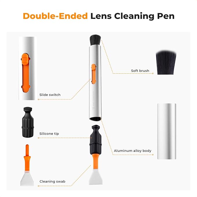 K&F Concept Lens Cleaning Pen Kit for APS-C CMOS & CCD Sensors, Lens Cleaner Pen with 6* APS-C Sensor Cleaning Rods for DSLR & Mirrorless Digital Cameras