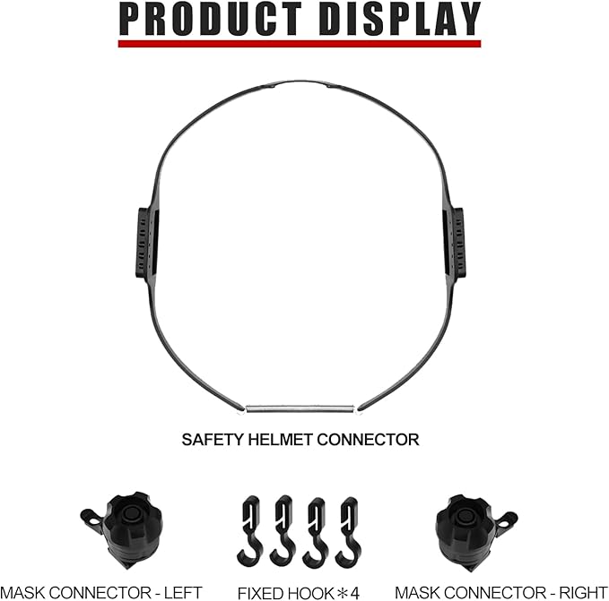 Universal Hard Hat Adapter Replacement Speedyloop Suspension, Adjustable Clip-On Bracket for Safety Helmets