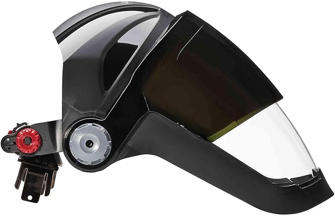 Jackson Safety QUAD 500 Face Shield - Anti-Fog Window with Chin Guard - ANSI Z87.1 & OSHA - (Multiple Styles & Headgears)