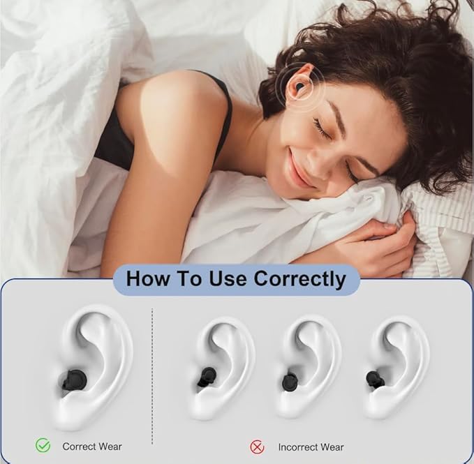 Ear Plugs for Sleeping Noise Reduction, Noise Cancelling, Hearing Protection Ear Plugs for Sleep, snoring, Study, Super Soft with 8 Ear Tips in XS/S/M/L (Bright Pink, One Size)
