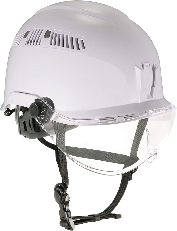 Ergodyne Skullerz 8975V Class C Safety Helmet with Visor, Anti-Fog Clear Lens