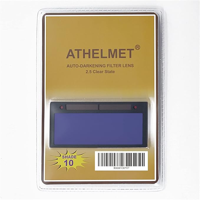 2.5 Clear State Shade 10 Auto Darkening Welding Lens – Replacement True Color Filter Lenses for Welding Helmet – Fits Mask 2x4 1/4 Welding Hoods