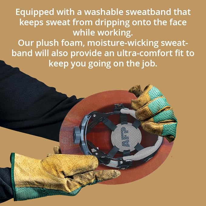 AFP Fiber Full Brim Hard Hat | 6 Point Ratchet Suspension | OSHA & ANSI Rated