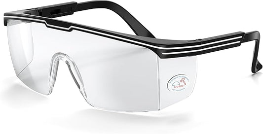 xaegistac Anti-Fog Safety Glasses with Side Shields,UV400 Protective Eyewear,Impact Resistant Safety Goggles for Men Women