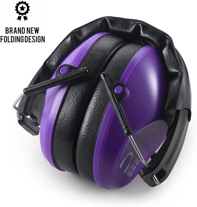 Pro For Sho 34dB NRR Hearing Protection Ear Muffs - Highest NRR in Compact Design, Ear Protection for Shooting, Mowing, Work