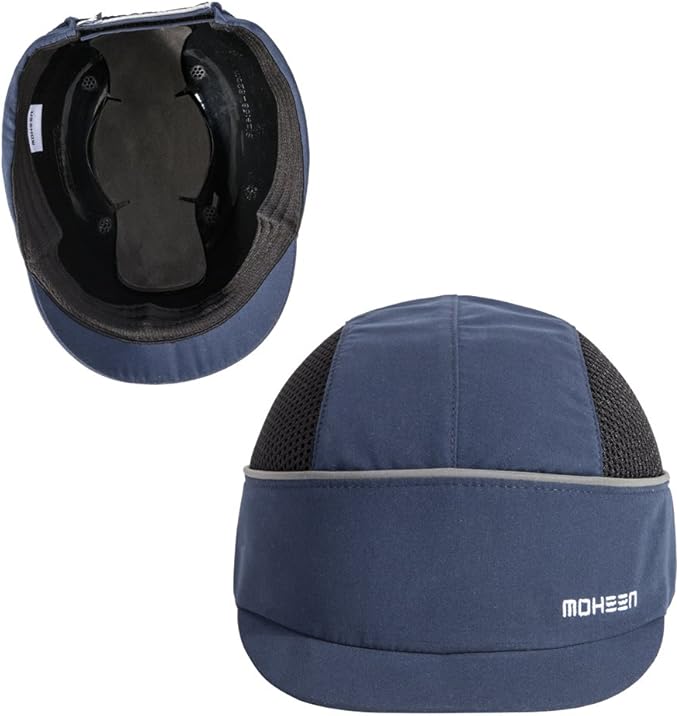 MOHEEN Safety Bump Cap, Baseball Hat Style with Reflective Stripes Lightweight and Breathable Hard Hat Head Protection Cap