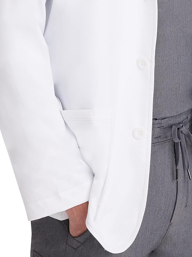 Healing Hands Medical Lab Coat Leo White Coat with 5 Pockets, Soft & 2-Way Stretch Fabric 5150
