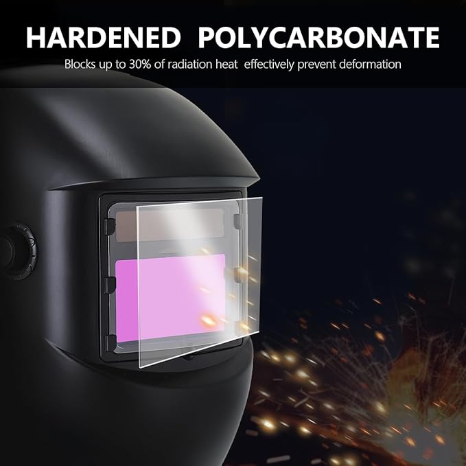 20 Pcs - 4.5 inch X 5.25 inch Welding Helmet Cover Lens, Outside Replacement Clear Lens Covers for Solar Auto Darkening Welding Helmet.