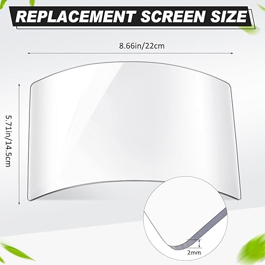 Kingdder 10 Pcs Sandblasting Hood Replacement Lens Clear Face Shield PC Visors Peel off Lens Cover for Painting Dusting Grinding