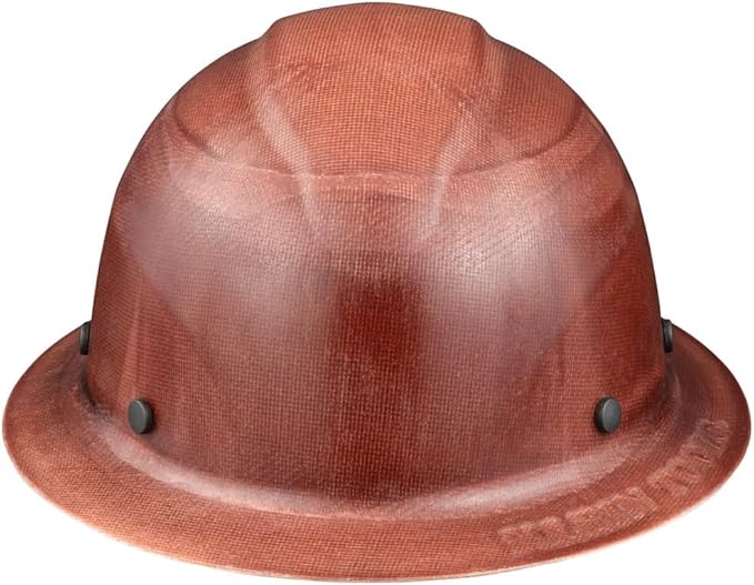 Klein Tools 60452 Hard Hat, Full Brim, Class G KONSTRUCT Series Hard Hat, Sweat-Wicking Sweatband, Top Pad, Brown