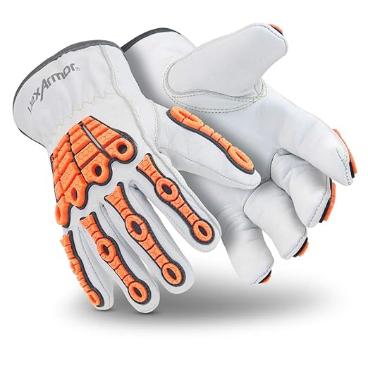 HexArmor Cut and Heat Resistant Impact Protection Leather Work Gloves | Chrome SLT ® Series 4060 | Large