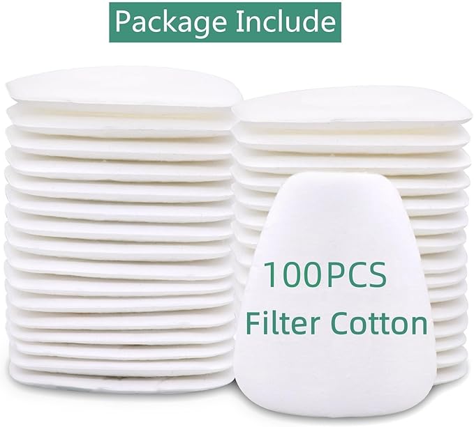 100PCS 5N11 Respirator Filter - 5N11 Particulate Filter Cotton for 6200, 6502, 7502, 6800 Series Respirator Mask, Respirator Filter Against Dust Particles