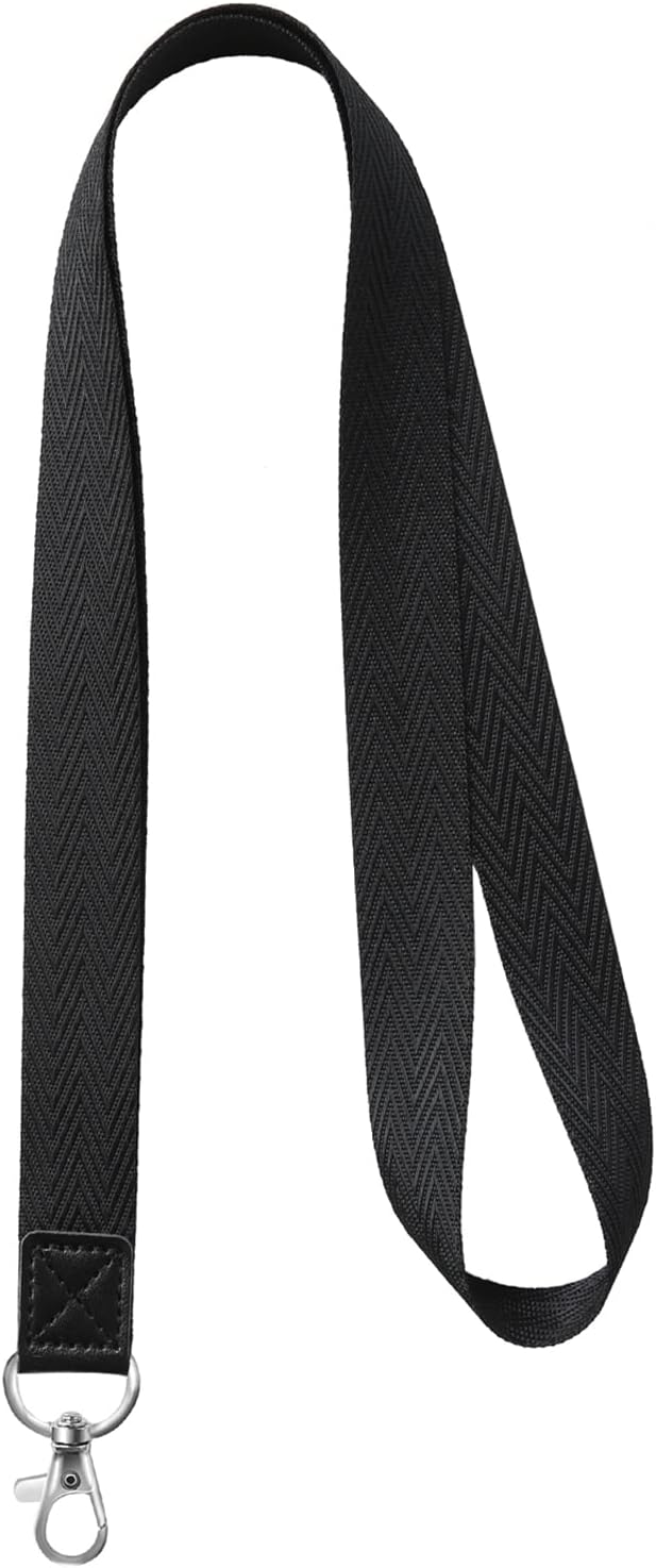 YOUOWO Lanyards Multicolour 5 Pack Neck lanyard Cute For Office ID Badge Holder Keys Cruise,Black Metal Hook,Navy Blue
