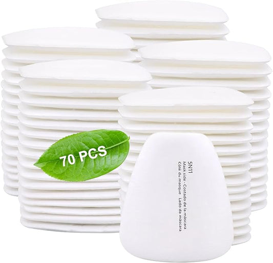 70PCS 5N11 Respirator Filter Cotton, BEAUKAU 5N11 Filter for Respirator 6200, 6800, 7502, 6502 Respirators
