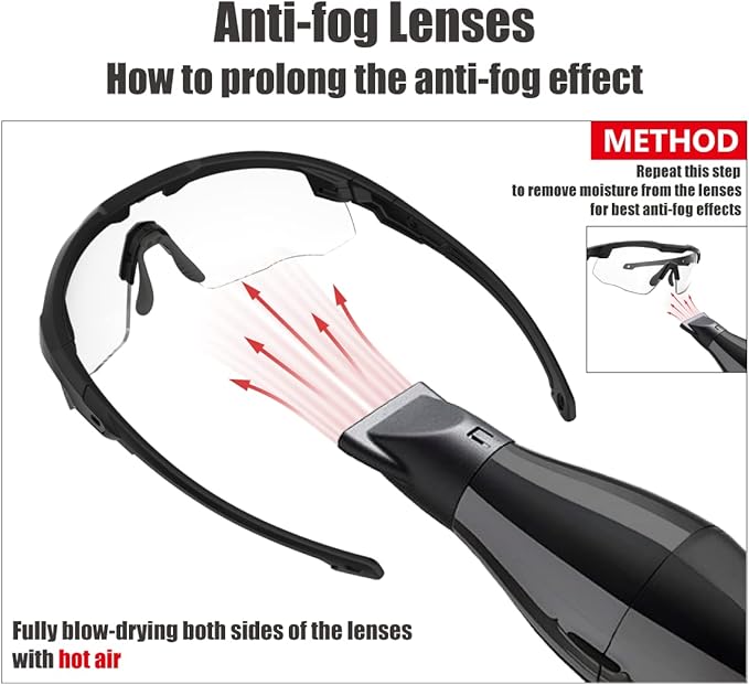 Shooting Safety Glasses for Men Airsoft Hunting Riding Anti-Fog Military Grade Ballistic Tactical Eye Pro Range