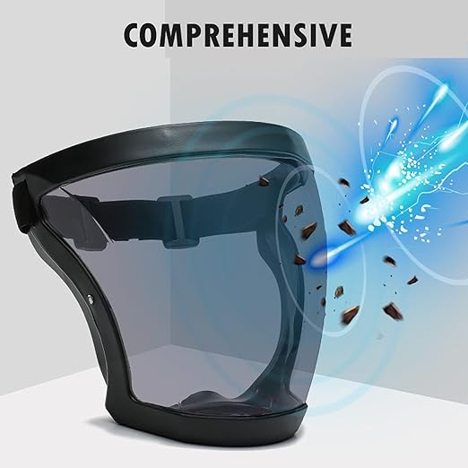 Anti-Fog Full Face Active shields Protection Visible Expression Transparent Breathable Comfortable Adults Reusable (Grey, 2PCS), JZY-0010