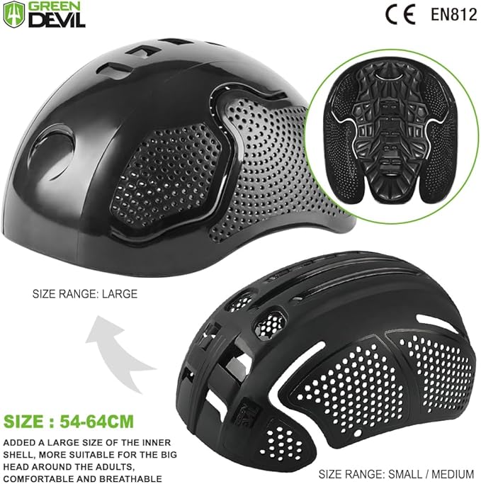 GREEN DEVIL Safety Bump Cap Super Lightweight Breathable Baseball Cap Style Head Protection Hard Hat for Men Women