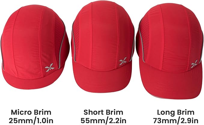 TIHEEN Unisex Safety Bump Cap, Baseball Hat Style with Reflective Stripes Lightweight and Breathable Hard Hat Head Protection Cap